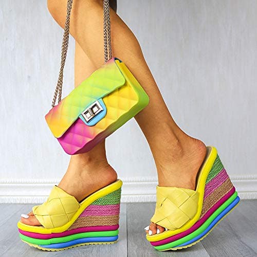 Colorful Espadrille Wedge Sandals for Women