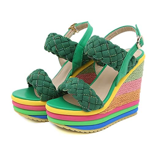 Colorful Boho Wedge Sandals for Women