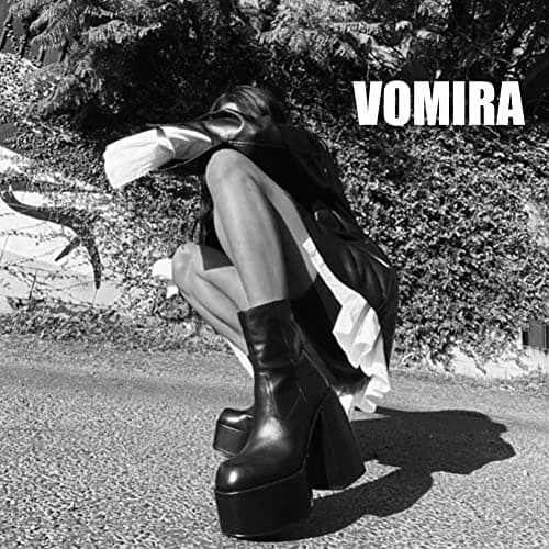 Women's Chunky High Heel Ankle Boots - Pu Leather Square Toe Zipper Platform Boots