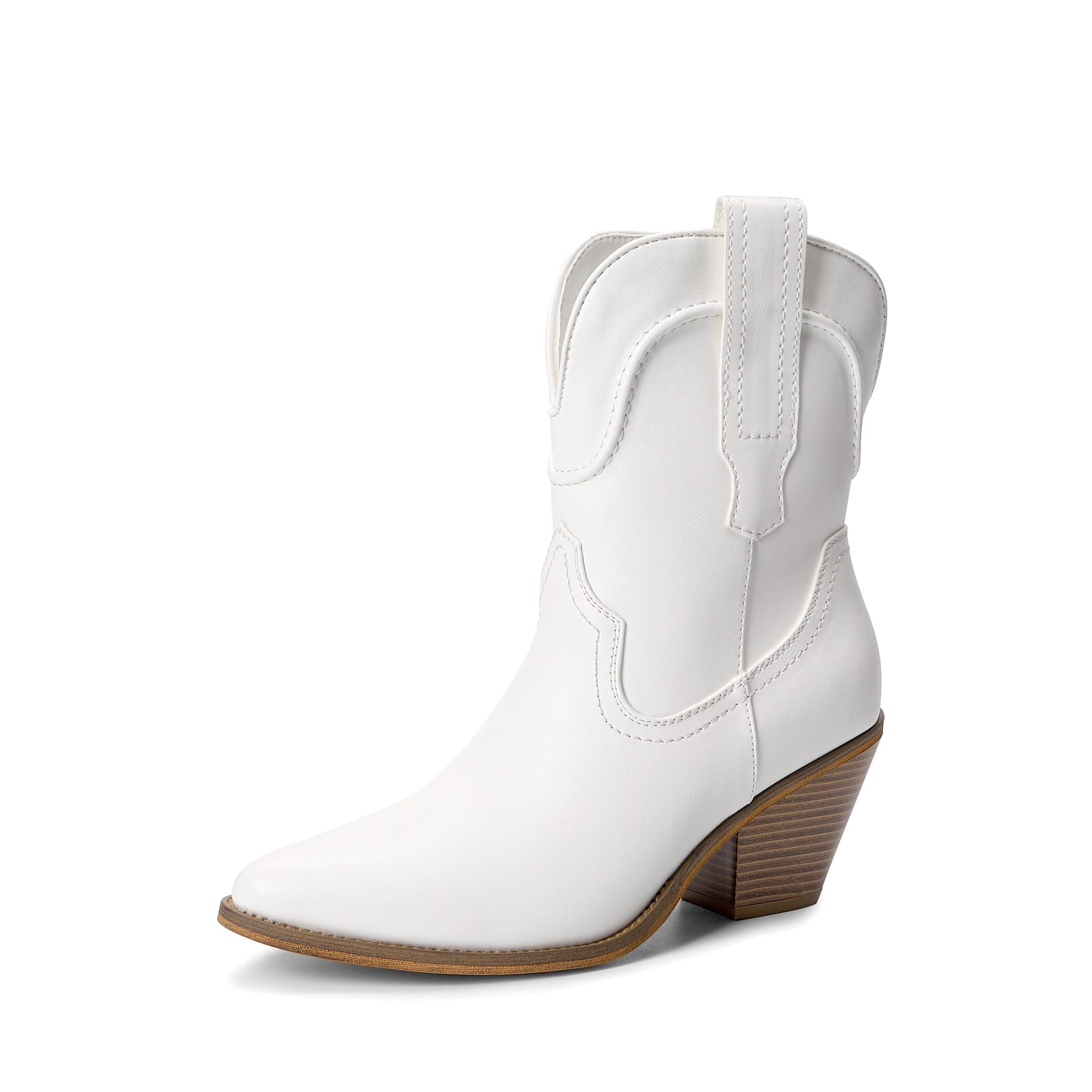 Dream Pairs Women's Western Ankle Boots Cowgirl Cowboy Heel Pointed Toe