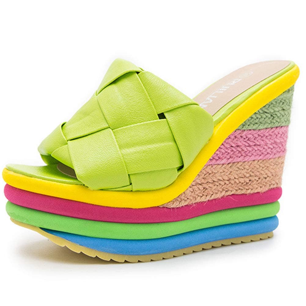 Colorful Espadrille Wedge Sandals for Women
