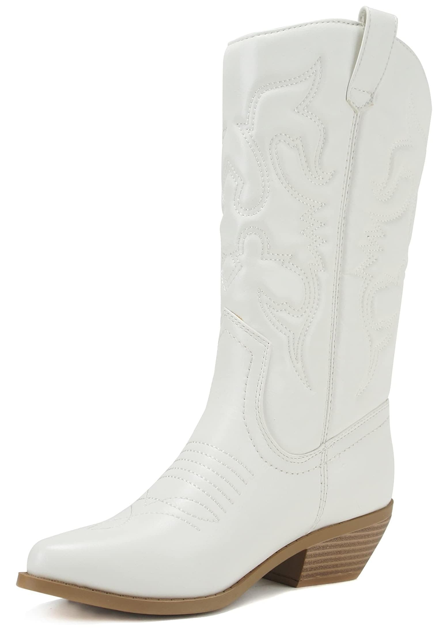 Women's Western Cowboy Pointe Toe Ankle Boots - RENO Mid Shaft Soda