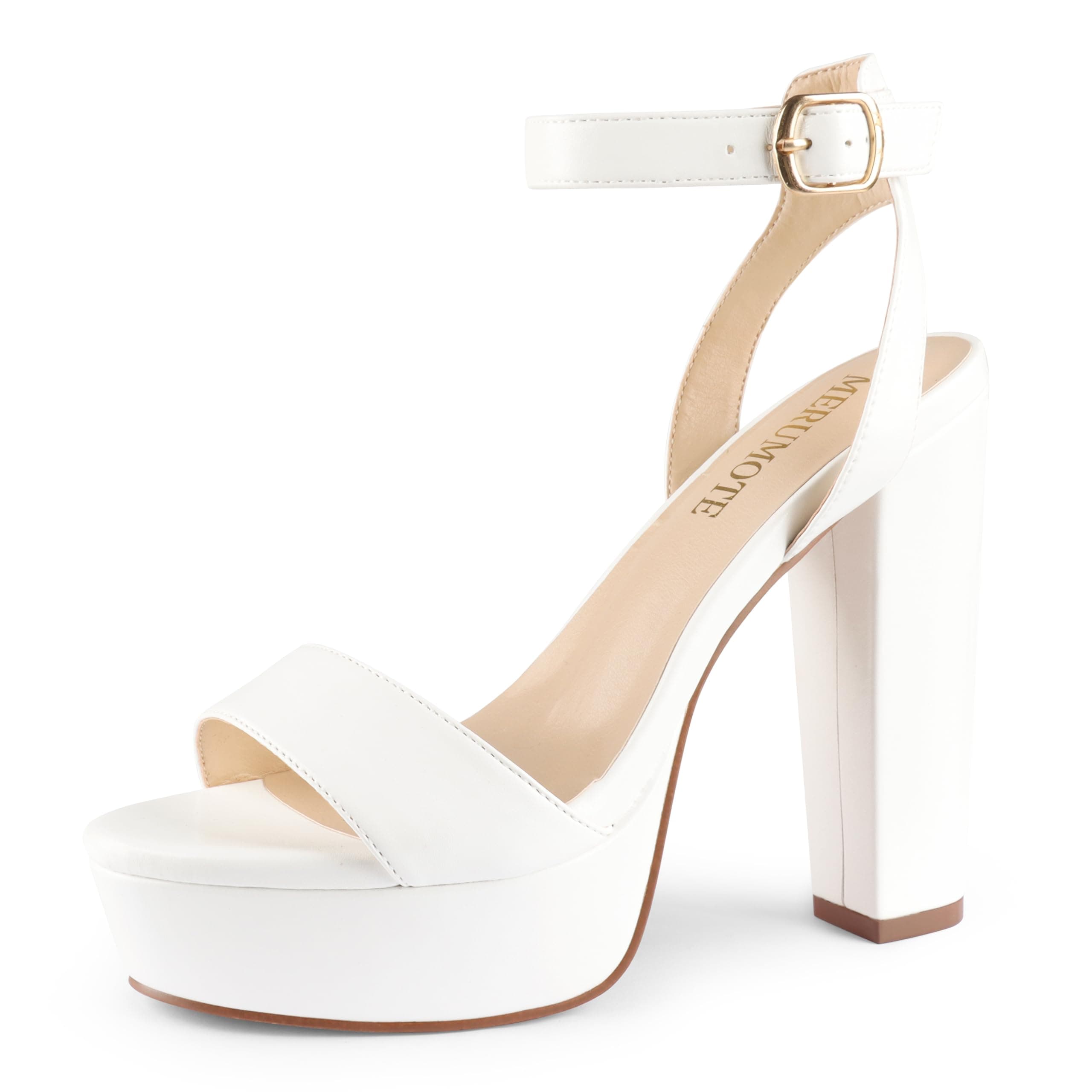 MERUMOTE Women's Fashion Platform Sandals for Summer Weddings Heels