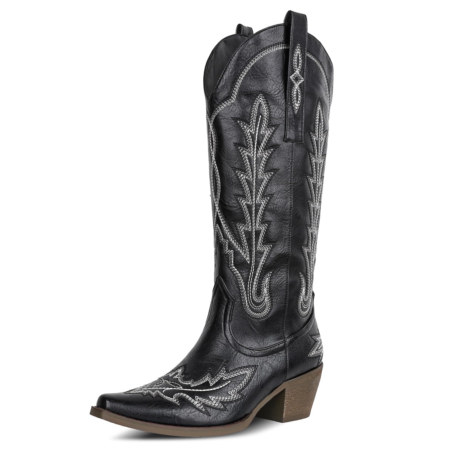 Cowgirl Boots for Women: Knee High Western Style with Embroidered Pointed Toe
