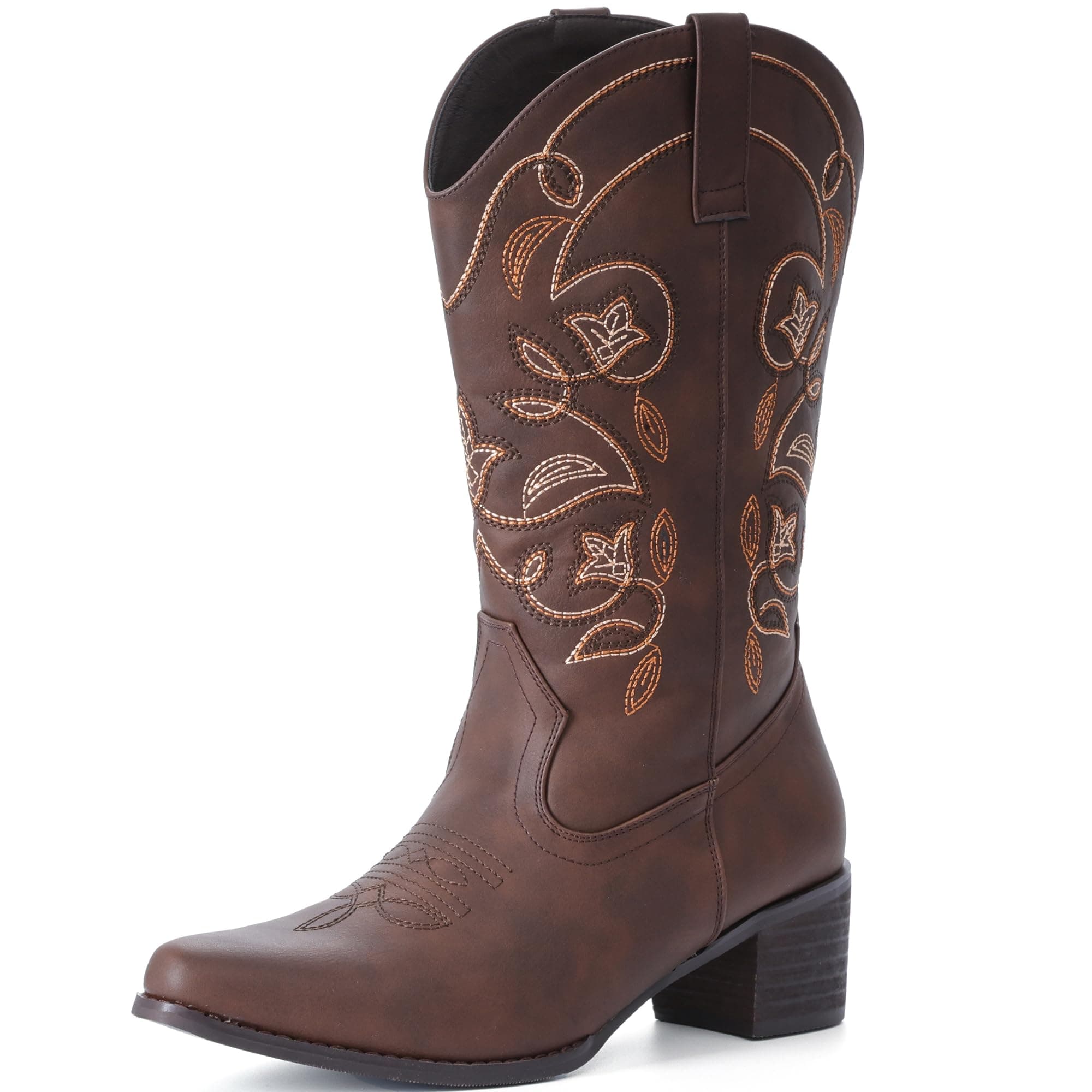 IXU Women's Wide Calf Pointed Toe Western Boots