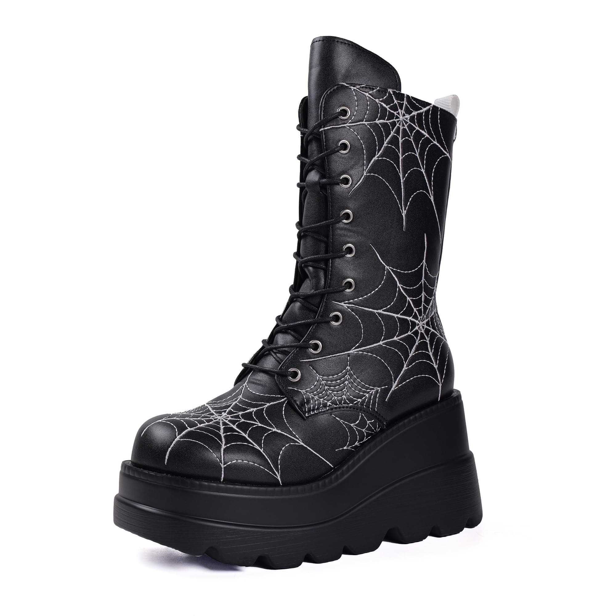 Gothniero Women Black Platform Gothic Knee High Boots Winter Chunky Heel Punk Rave Shoes Size 5.5-11  
Gothniero Women Black Platform Gothic Mid Calf Boots Winter Chunky Heel Punk Rave Lace Up Combat Shoes Size 5.5-11  
Gothniero Women Black Winter K
