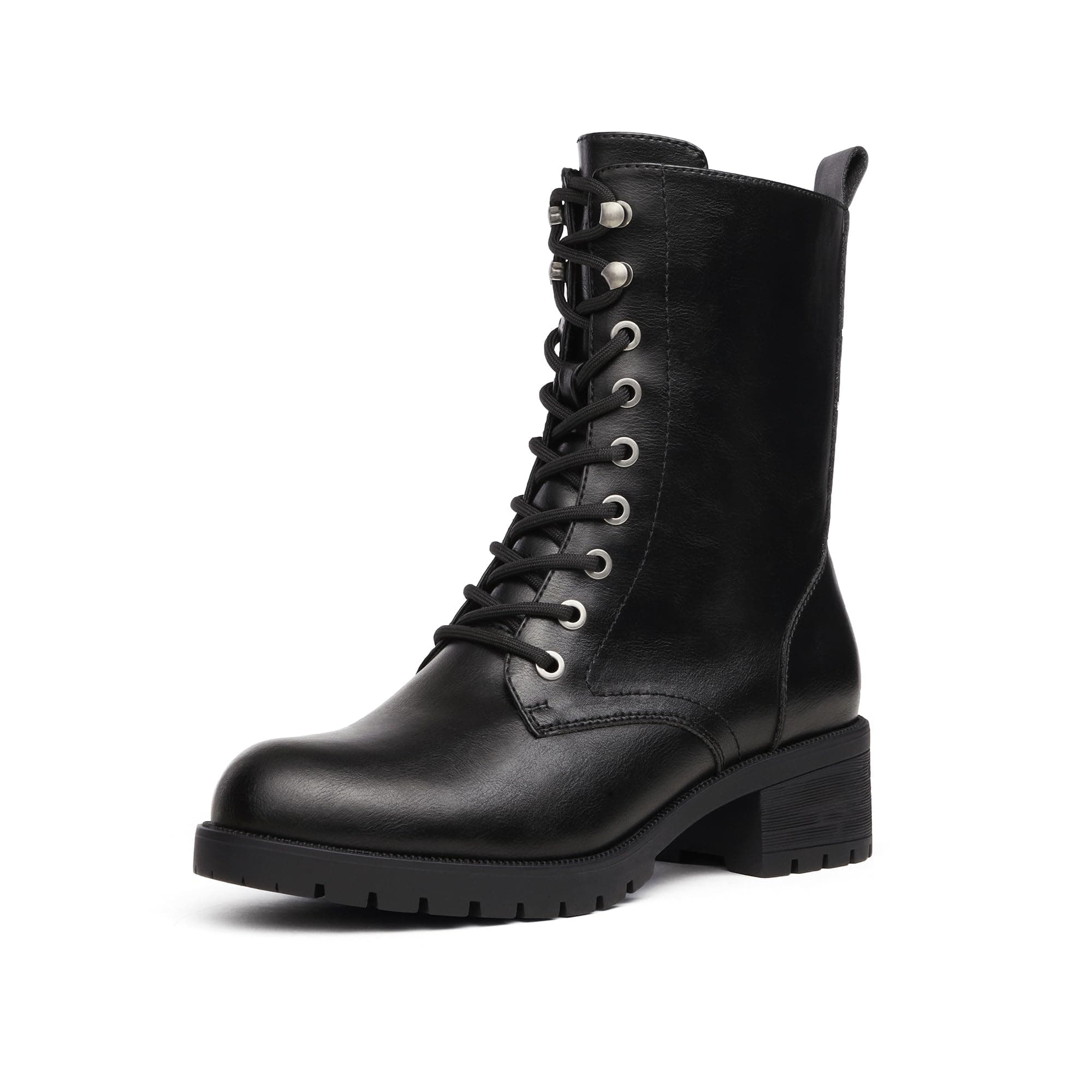 Women's Lace-up Mid-calf Combat Boots for Winter