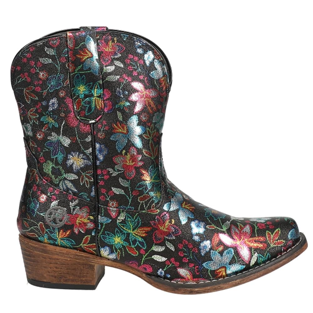 ROPER Women's Ingrid Floral Metallic Ankle Boots - 1-2" Heel, Multi