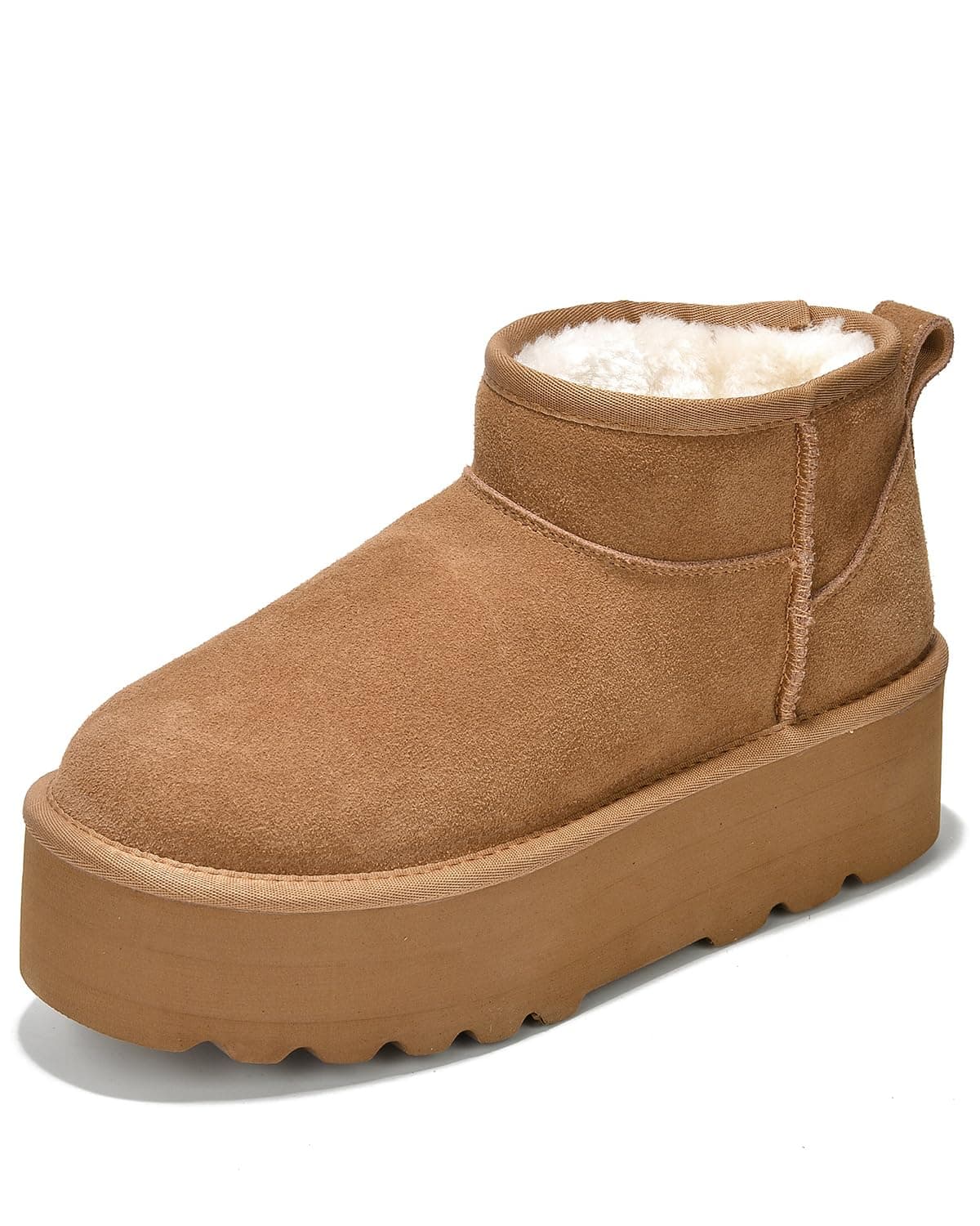Genuine Suede Leather Ankle Boots for Women - Lightweight Winter Boots