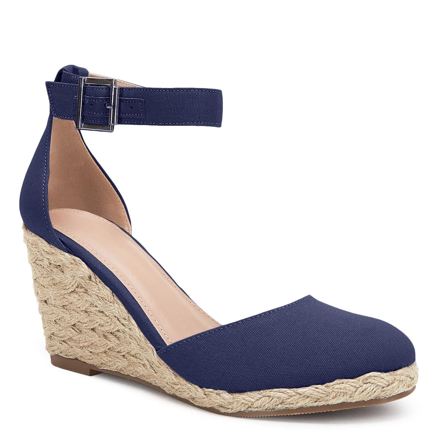 JeimPoey Womens Platform Espadrille Wedge Sandals with Ankle Strap