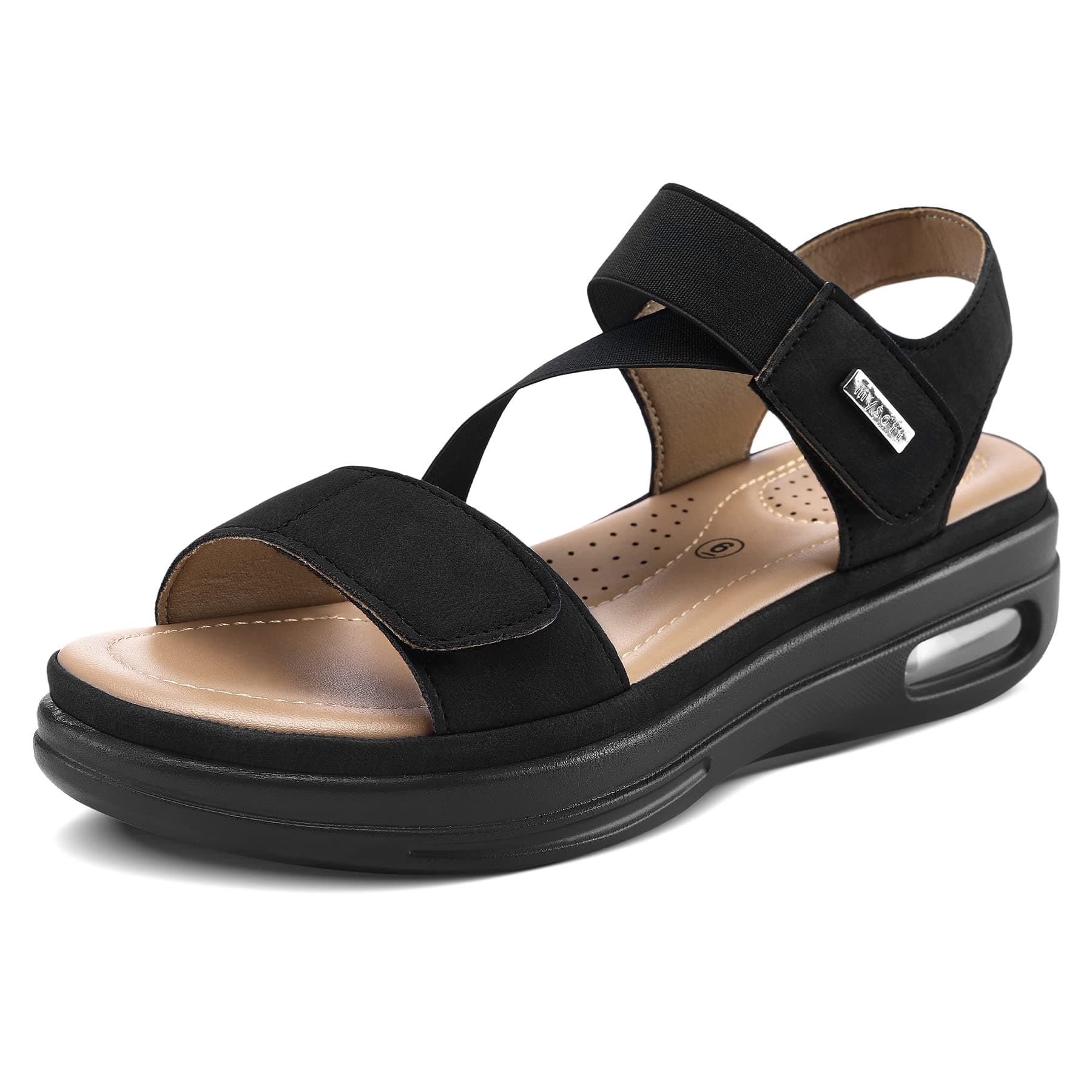 mysoft Women's Summer Comfortable Walking Sandals with Air Cushion Support