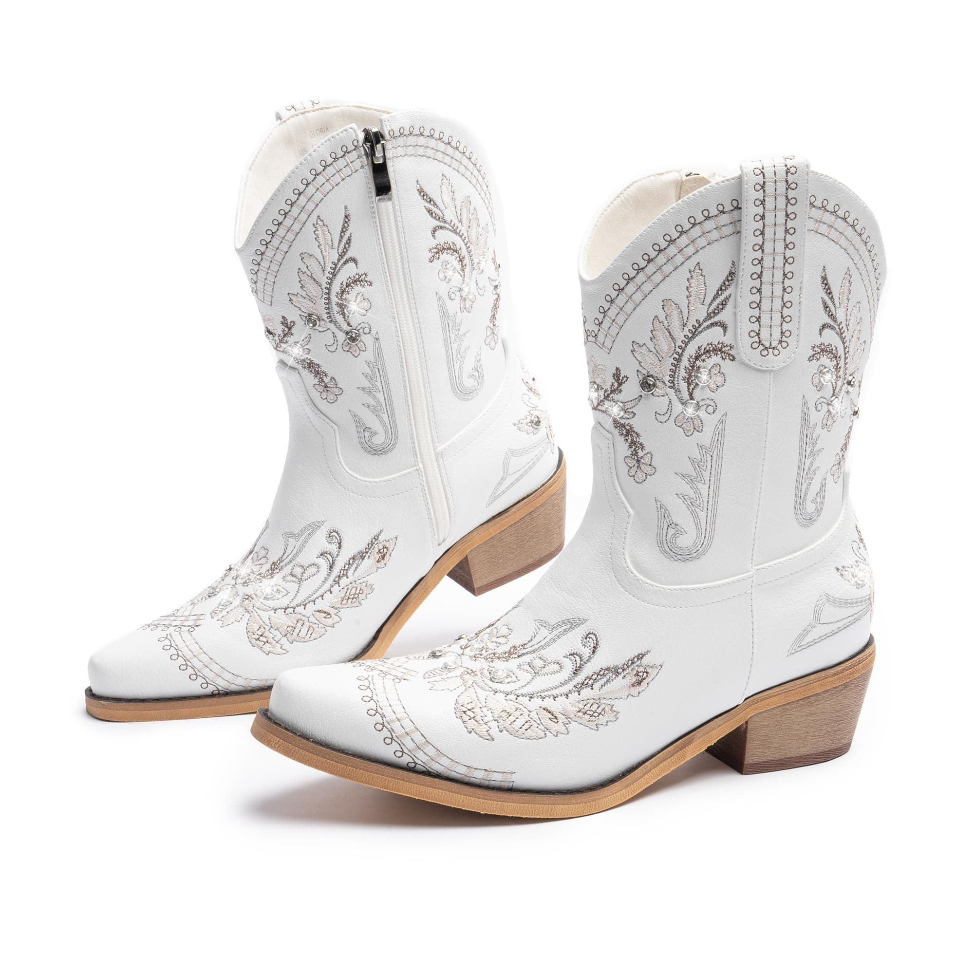 Sparkly Rhinestone Cowboy Boots for Women | Cusolemore Short Western Ankle Boot