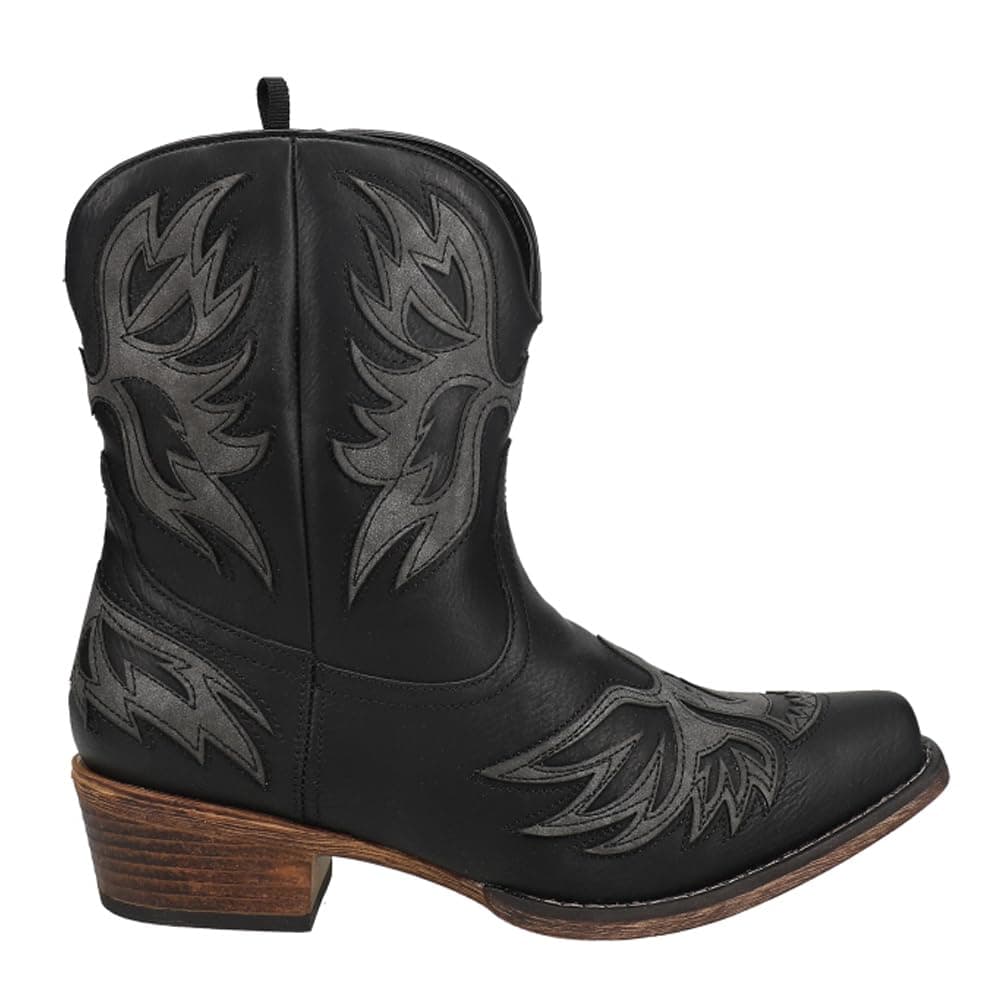 Roper Women's Amelia Brown Snip Toe Casual Boots-Ankle Low Heel 1-2"