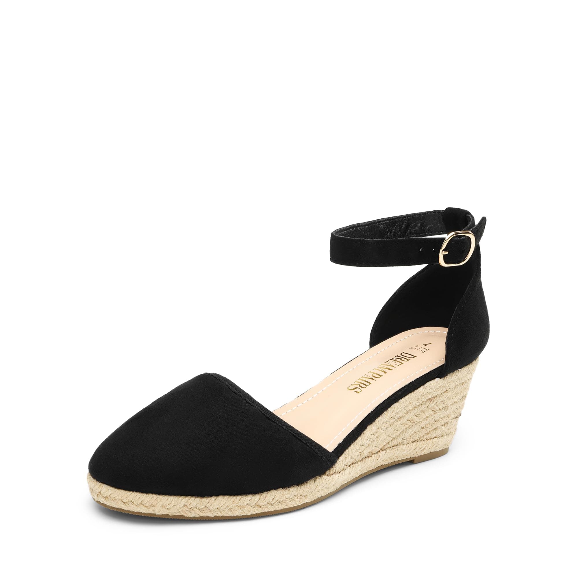 Dream Pairs Women's Ankle Strap Platform Wedge Espadrilles