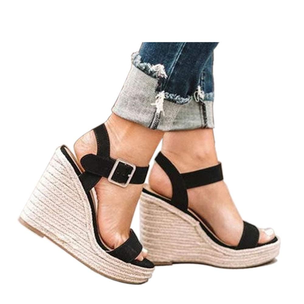 VICKI·VICKI Women's Wedge Ankle Strap Platform Sandals