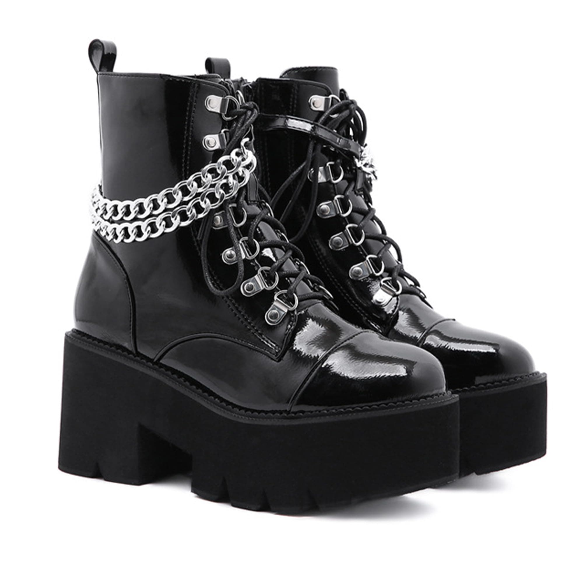 Lace Up Platform Ankle Boots for Women