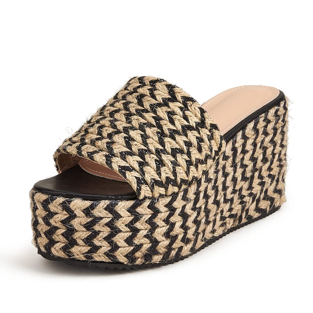 Women's Espadrille Wedge Slides Platform Sandals