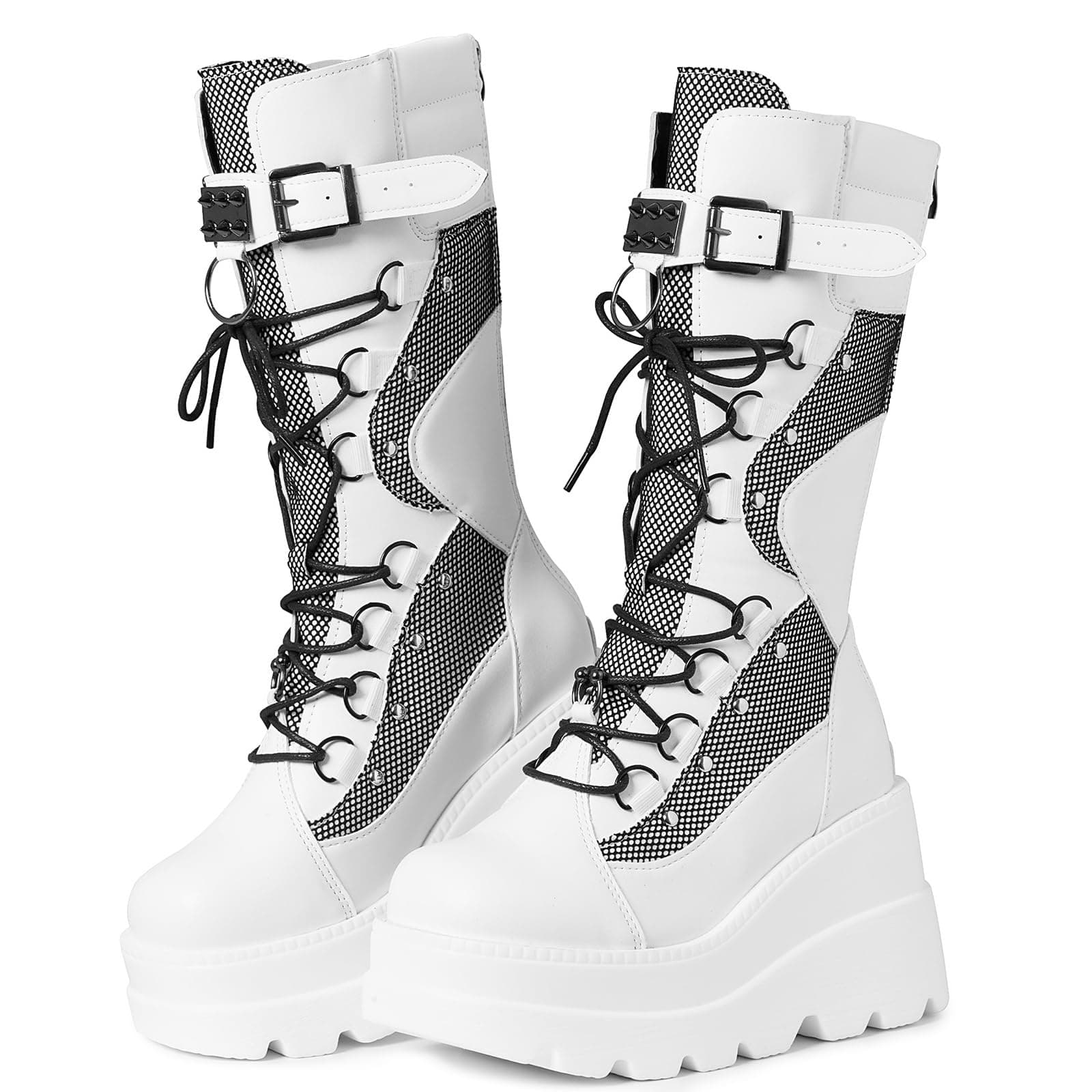 Women's Gothic Platform Combat Boots for Concerts and Festivals
