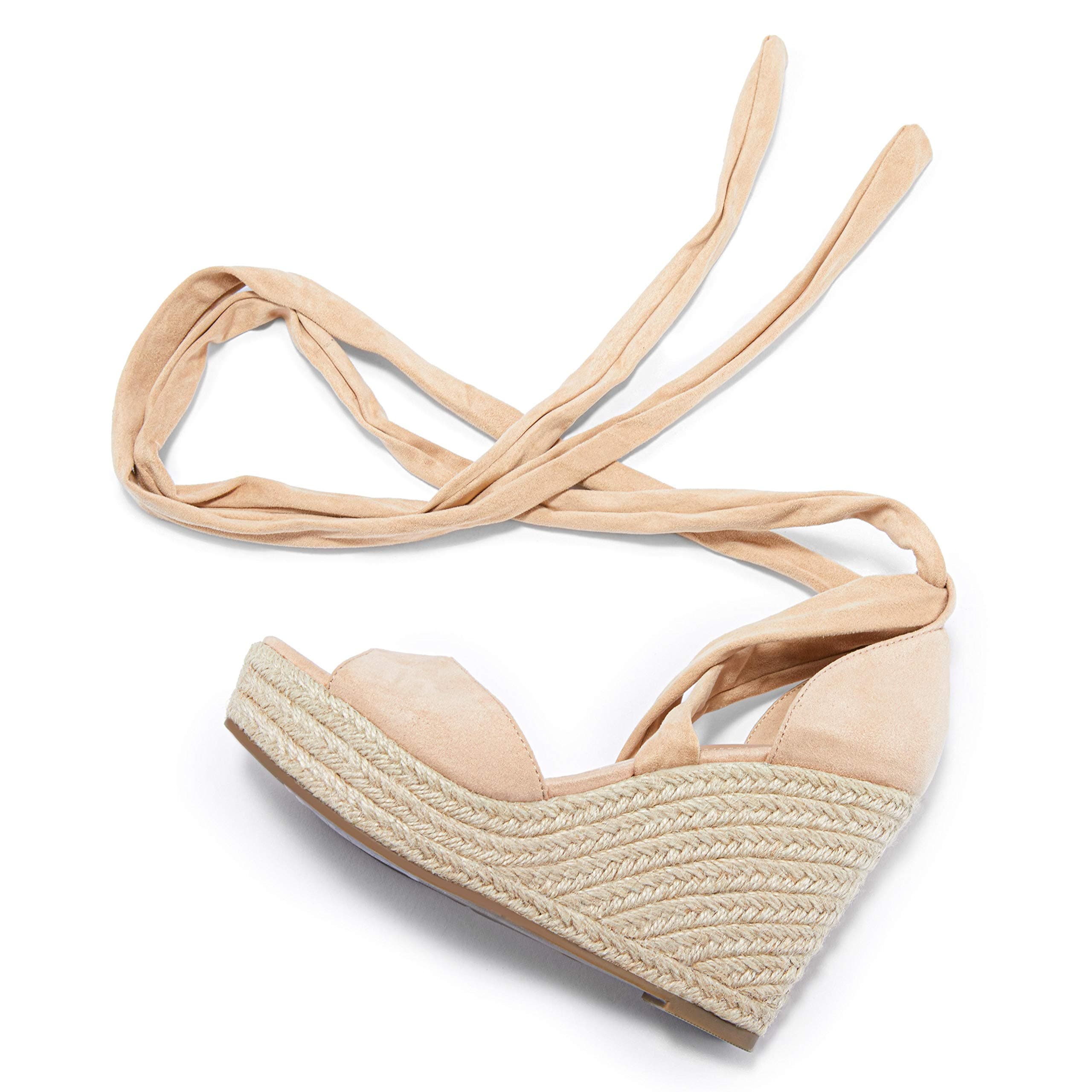 Seraih Women's Lace-Up Espadrille Wedge Sandals Heels Ankle Strap Summer Shoes