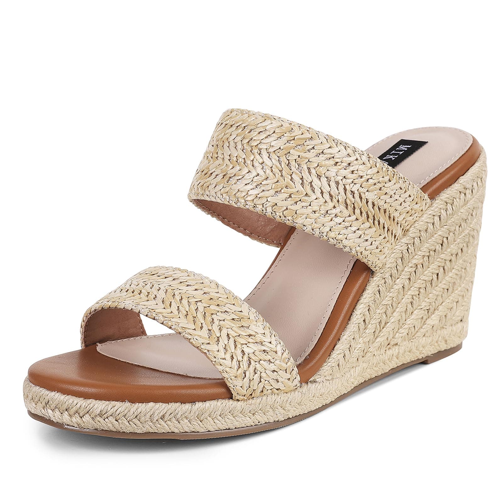 Mikarka Women's Open Toe Espadrilles Platform Slide Sandals